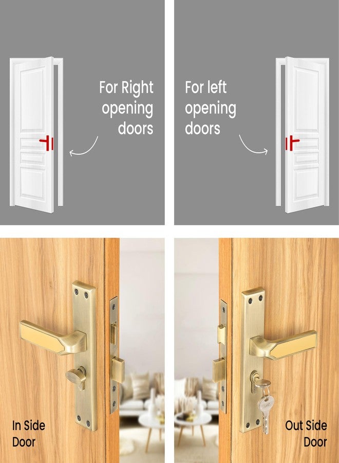 LAPO Heavy Duty Mortise Door Lock for Home, Door Handle Set with Keys 60mm Cylinder, 45x50mm Lockbody - Ideal for Home, Bedroom, Office, Hotel (Antique Finish, 3 Years Warranty) CY-303 - Image 5